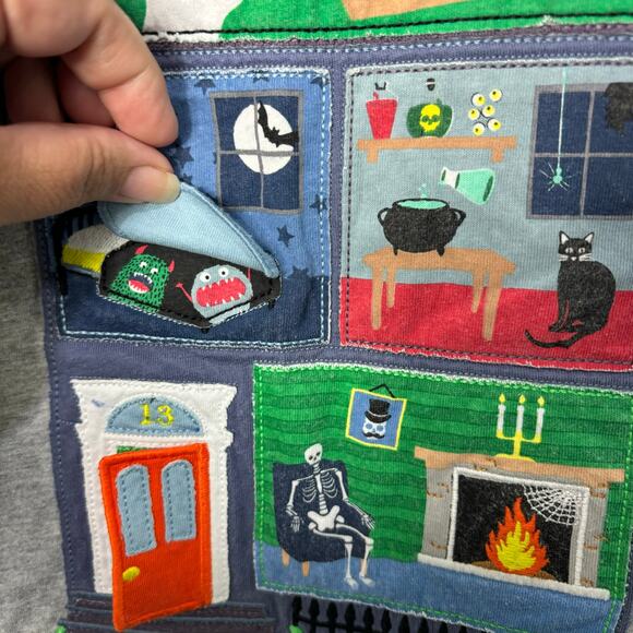 Mini Boden Haunted House Flip Tee - Picture 4 of 6